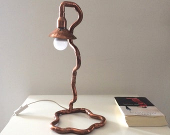 Table Lamp | Copper Lamp | Desk Lamp | BedSide Lamp | Modern Lighting | Copper Home Decor | Steampunk Lamp | One of a kind