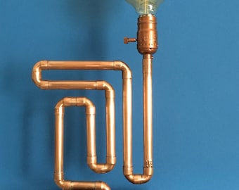 Table Lamp | Desk Lamp | Bedside Lamp | Copper Lamp | Concrete | Modern Lighting | Copper Home Decor | Steampunk | One of a kind