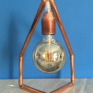 Table Lamp | Copper Lamp | Desk Lamp | BedSide Lamp | Modern Lighting | Copper Home Decor | Steampunk Lamp
