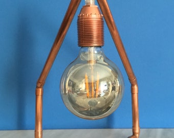 Table Lamp | Copper Lamp | Desk Lamp | BedSide Lamp | Modern Lighting | Copper Home Decor | Steampunk Lamp