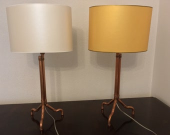 Table Lamp | Desk Lamp | BedSide Lamp | Copper Lamp | Modern Lighting | Copper Home Decor | Steampunk | Fashion Lighting | Gold & White