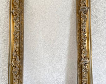 Fine Ornate Gilt Frame | Wall Mirror Frame | Vintage | Living Room Decor | Gold Shabby Chic Mirror Frame | Ornate | Gold Mirror Frame