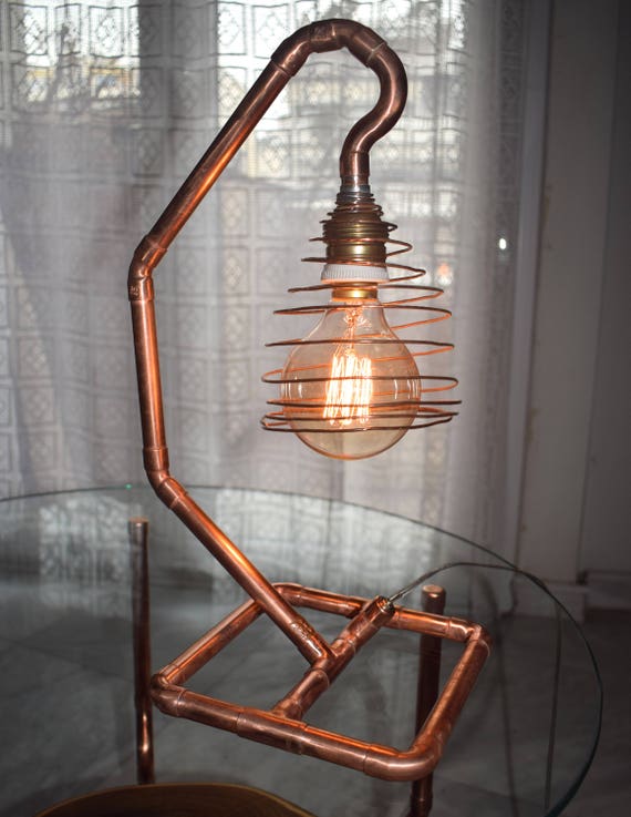 copper bedside lamps