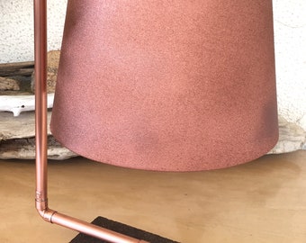 Table Lamp | Copper Lamp | Desk Lamp | Bedside Lamp | Concrete Base | Modern Lighting | Copper Home Decor | Steampunk Lamp | One of a kind