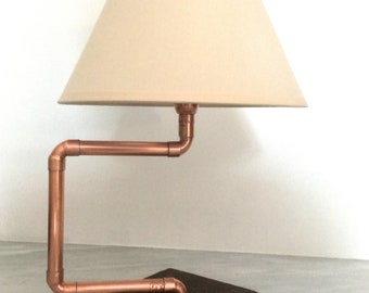 Ιndustrial Design Copper Table Lamp | Industrial Lamp | Desk Lamp | Copper lamp | Concrete Light | Table lamp | Bedside Lamp | Modern Lamp