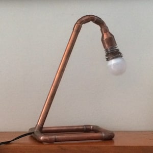 Table Lamp  | Desk Lamp | Bedside Lamp | Copper Lamp | Modern Lamp | Minimalistic Lighting | Copper Home Decor | One of a kind