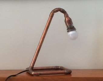 Table Lamp  | Desk Lamp | Bedside Lamp | Copper Lamp | Modern Lamp | Minimalistic Lighting | Copper Home Decor | One of a kind