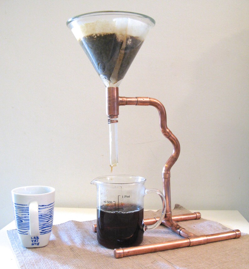 Coffee Tea Coffee Maker Tea Maker Copper Copper Home Decor Glass One of a Kind Etsy