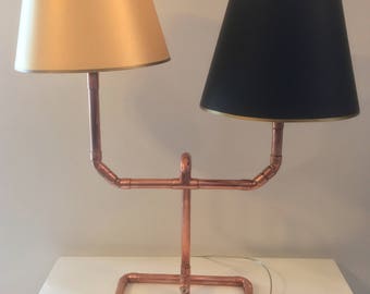 Table Lamp | Desk Lamp | Copper Lamp | BedSide Lamp | Reading Lamp | Modern Lighting | Copper Home Decor | Steampunk Lamp