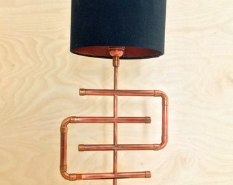 Table Lamp | Copper Lamp | Desk Lamp | BedSide Lamp | Steampunk Lamp | Modern Lighting | Home Decor | Fashion Lighting