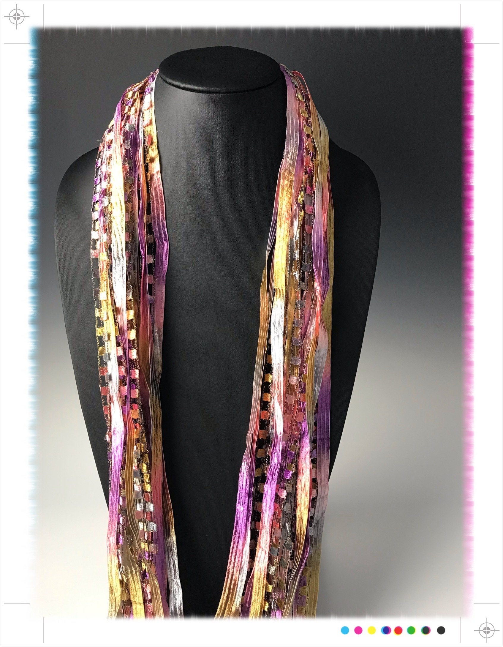 Bag Handle Ribbon Wrap Scarf Print Chunky Strappy Neckline Scarf Package  Imitation Silk Band Fashion Hair Head Band - Temu