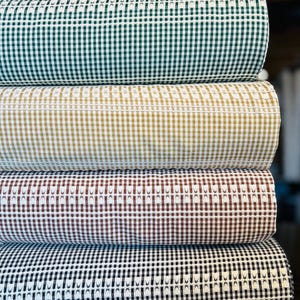 Polyester Rayon fabric black green tan brown -  for dresses skirts blouses