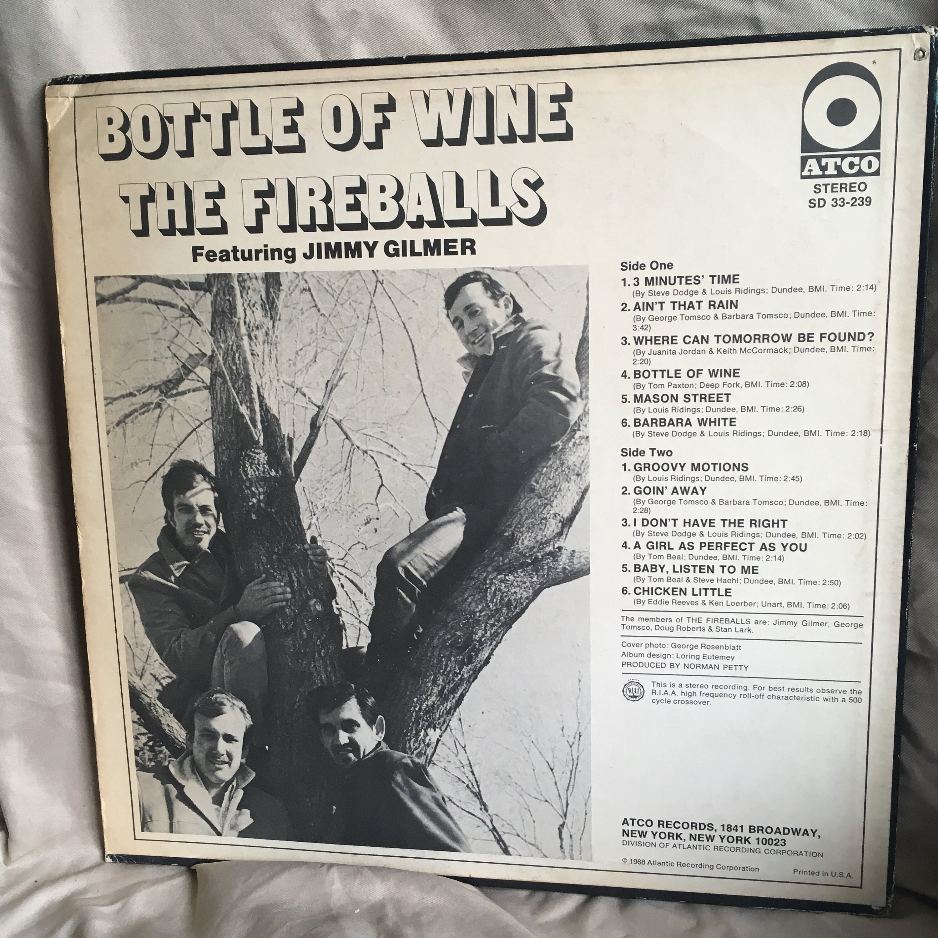 The Fireballs Featuring Jimmy Gilmer Bottle of Wine. Atco Etsy