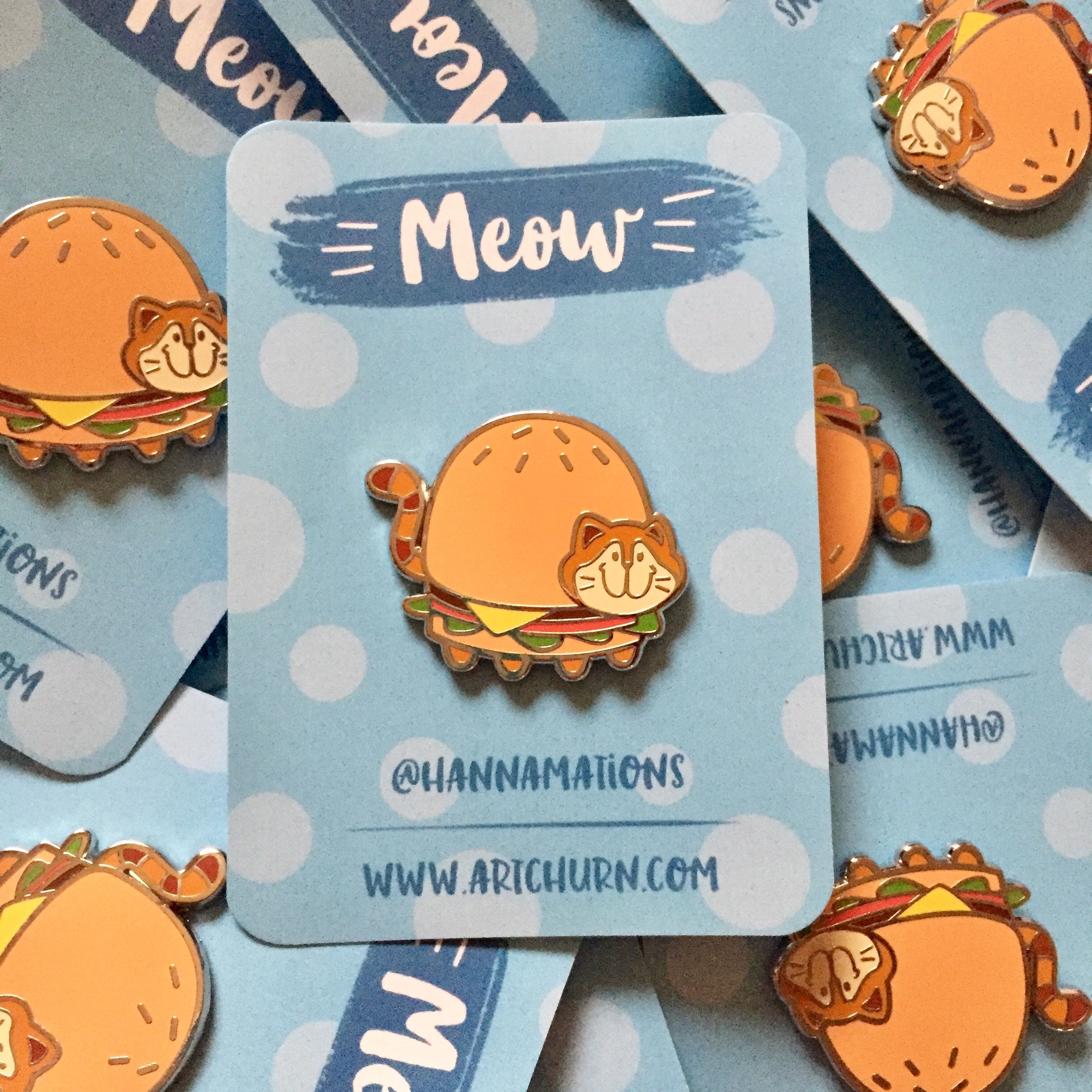 Cheeseburger Cat Enamel Pin // Cat Pin // Cheeseburger Pin - Etsy