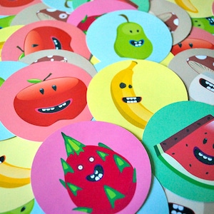 Fruit and Veggie Stickers // Laptop Stickers // Kids Stickers