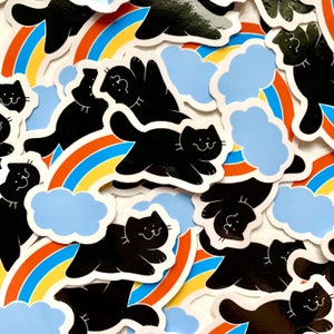 Rainbow Cat // Cat Laptop Stickers // Vinyl Stickers // Waterproof