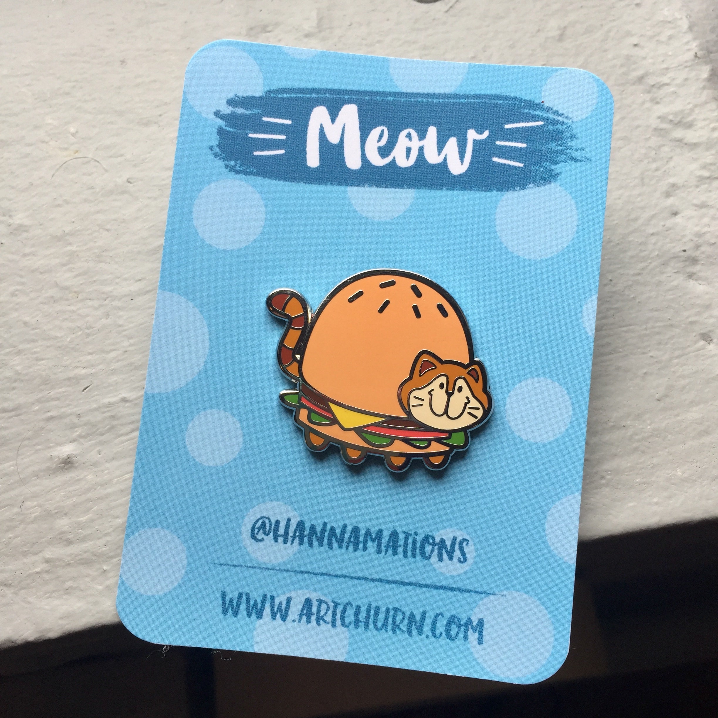 Cheeseburger Cat Enamel Pin // Cat Pin // Cheeseburger Pin - Etsy
