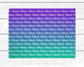 Mermaid Girl Name Blanket - Purple Teal Blue Repeating Name Girl Blanket - Toddler Girl Personalized Blanket - Minky Plush Daycare Blanket