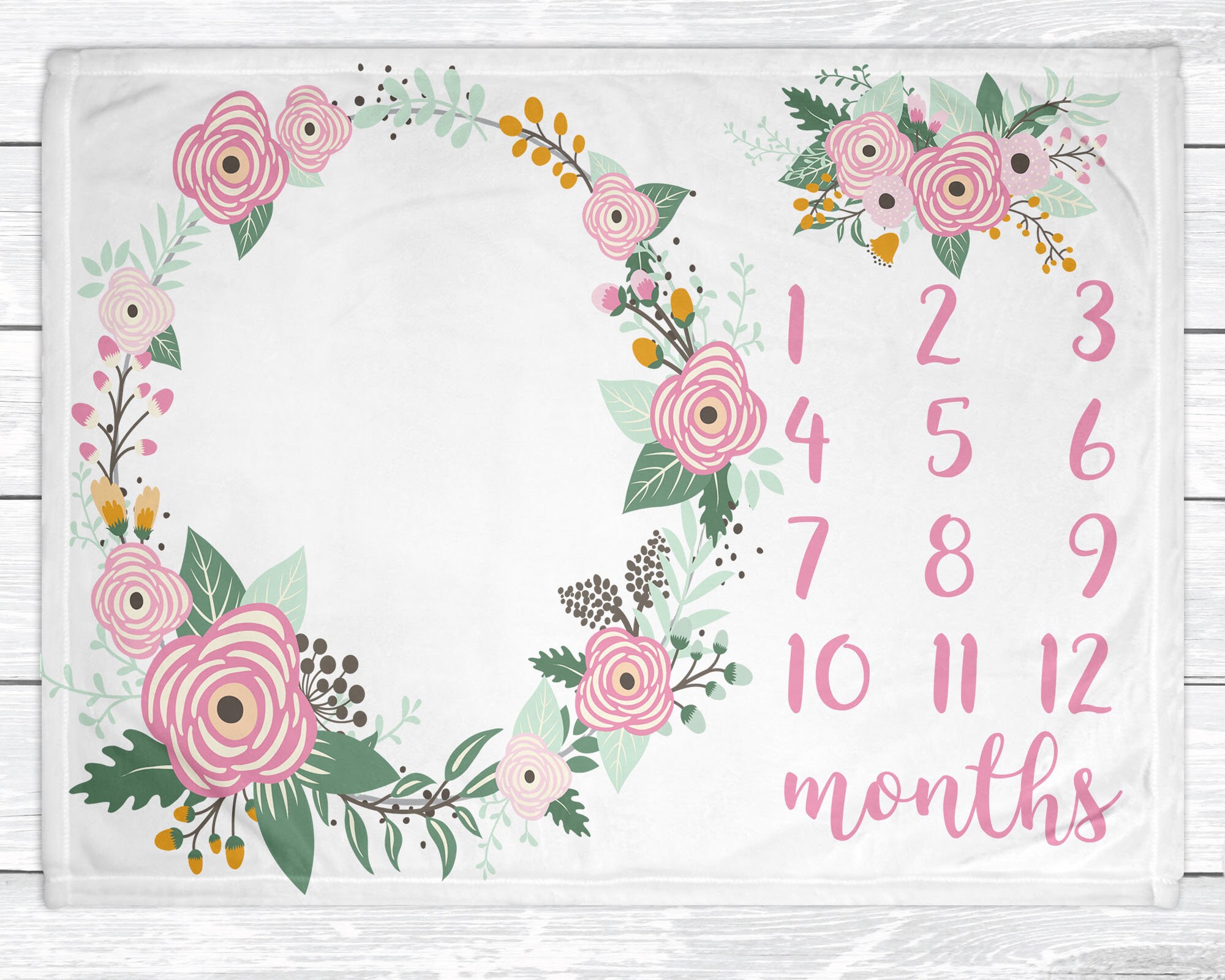 monthly baby picture blanket