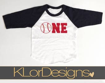 ONE baseball shirt, raglan birthday shirt, first birthday baseball, baseball shirt, first birthday outfit, boy first birthday
