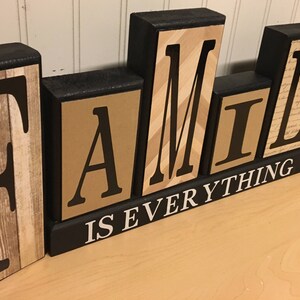 Family is forever/everything wooden blocks image 2