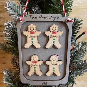 Gingerbread family ornament