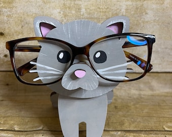 Cat eyeglass holder