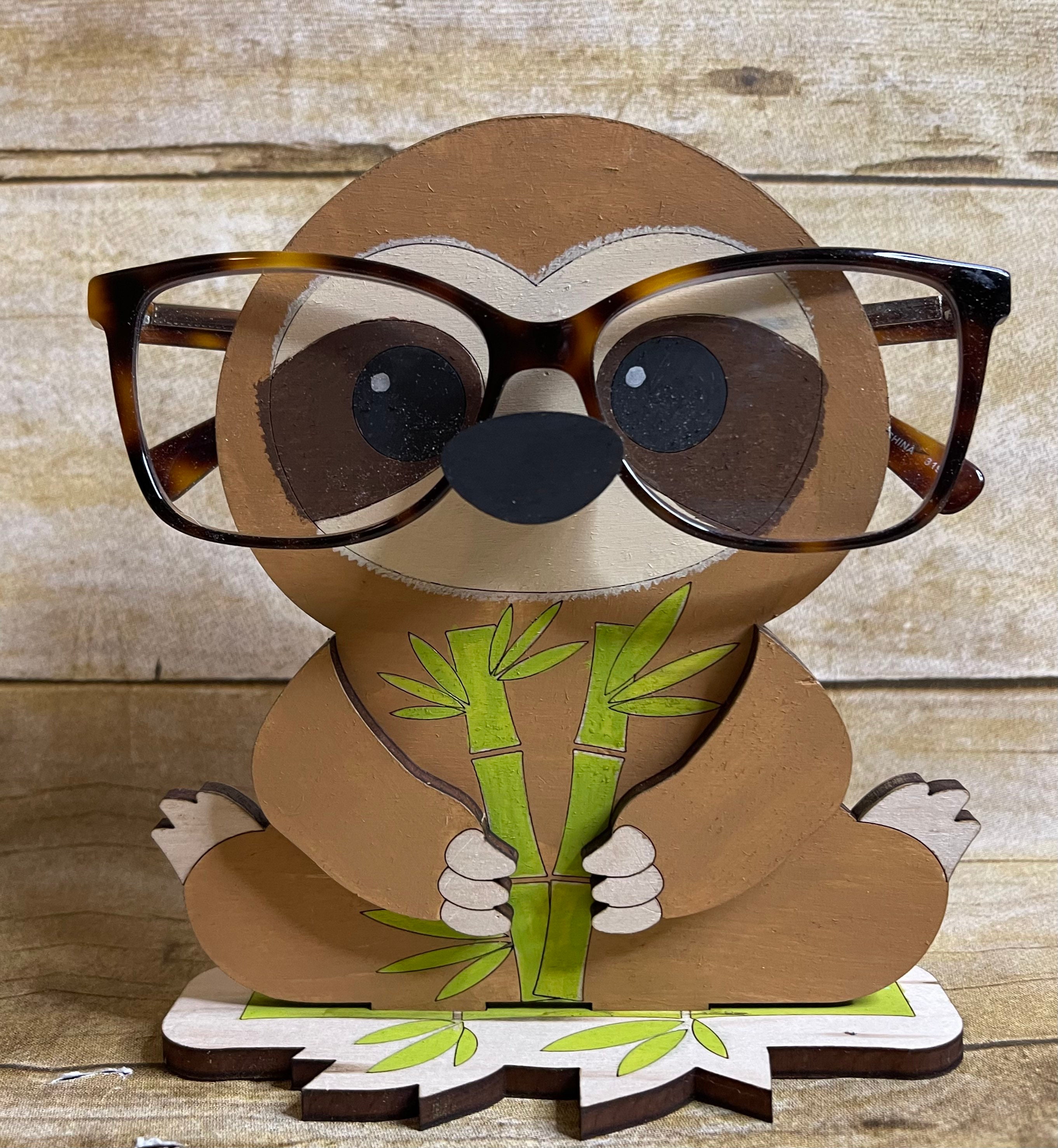 Sloth Wearing Eyeglasses Stand / Glasses Holder / Boho Chic Decor 