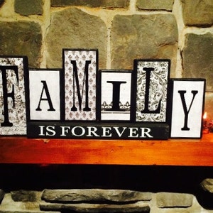 Family is forever/everything wooden blocks image 5