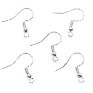 Silver French Style Steel Earring Hooks