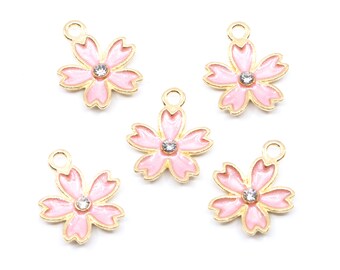 5 CACTUS Charms 20mm Plant Charms Enamel Floral Charms chs5497