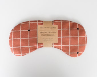 Cotton Linen Weighted Eye Pillow, Heat Cold Therapy, Handmade