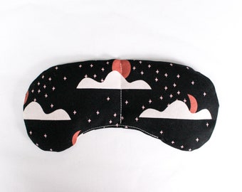 Weighted Eye Pillow: Cotton Linen, Hot Cold Therapy, Stress Relief