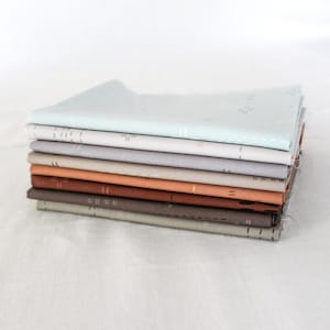 Art Gallery Fabrics Decostitch-elementen, Fat Quarter-bundel voorgesneden, blenderstof laag volume quiltkatoen, 8 totale FQ&#39;s