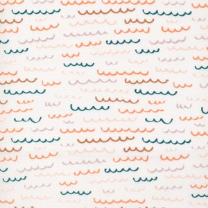 Cotton Fabric Quilting Cut to Size, Cloud9 Fabric, Creatures Great and Small Becky Ng, Siesta Print Stream Pattern, Modern Quilter&#39;s Weight