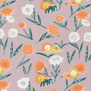 Cotton Fabric Quilting Cut to Size, Cloud9 Fabric, Creatures Great and Small Becky Ng, Siesta Print Stream Pattern, Modern Quilter&#39;s Weight