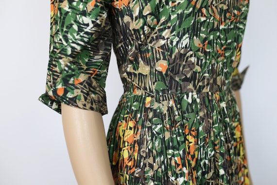 50s ALEXANDER LIPTON cotton dress 3/4 sleeves siz… - image 3