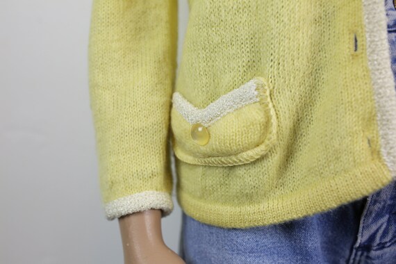 60s BLAIRMOOR YELLOW CARDIGAN wool size small - image 7