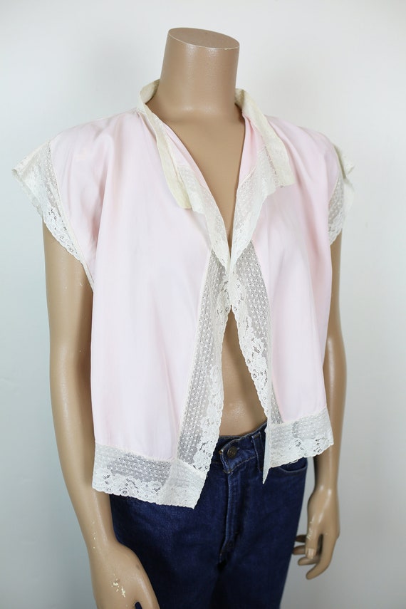 50s pink bed jacket Gem