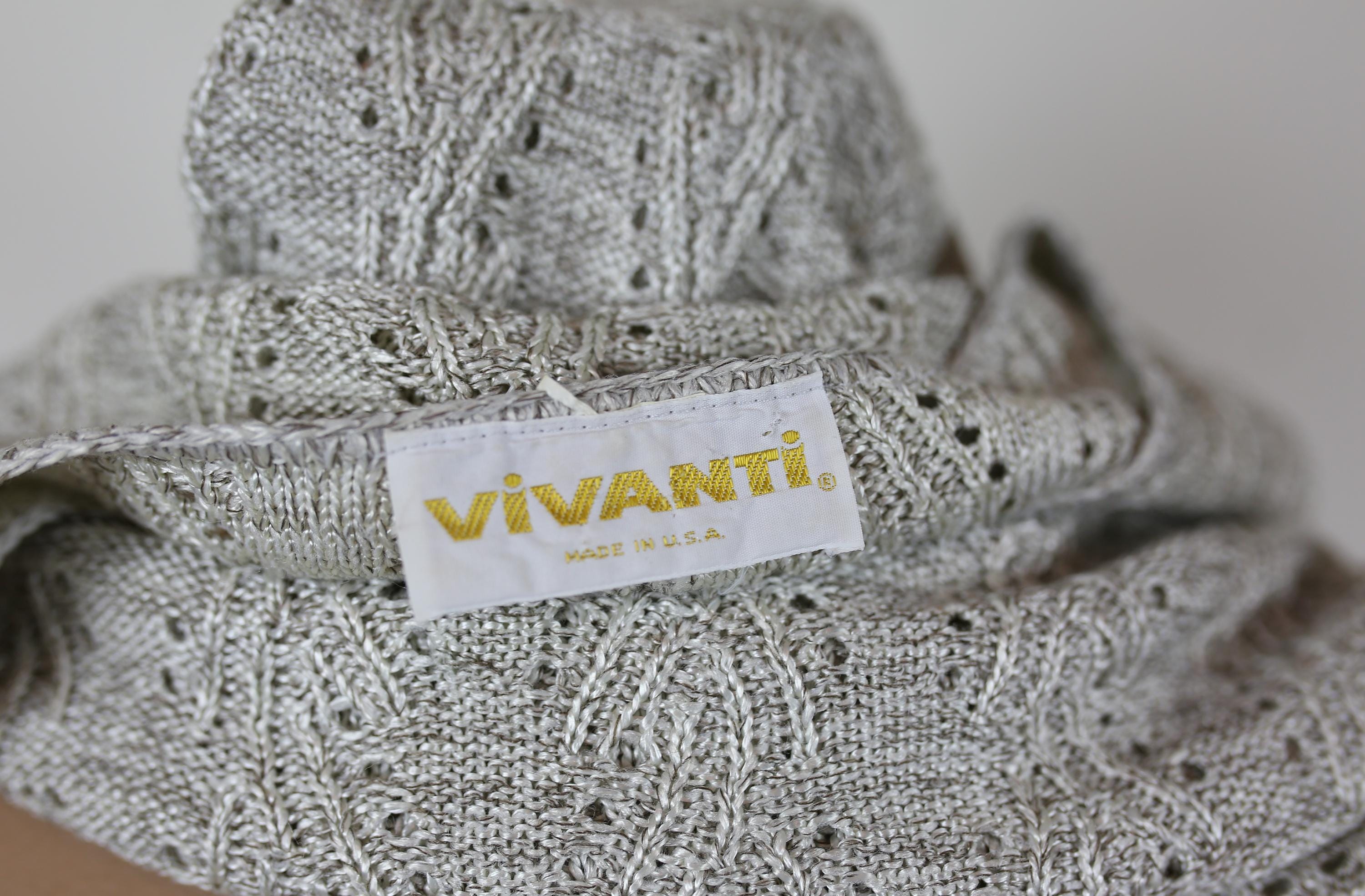Vintage 80s 90s VIVANTI SWEATER Knit Top Textured Pattern
