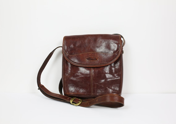 80s OROTON LEATHER CROSSBODY Purse Brown Vintage Purse Handbag Etsy Singapore