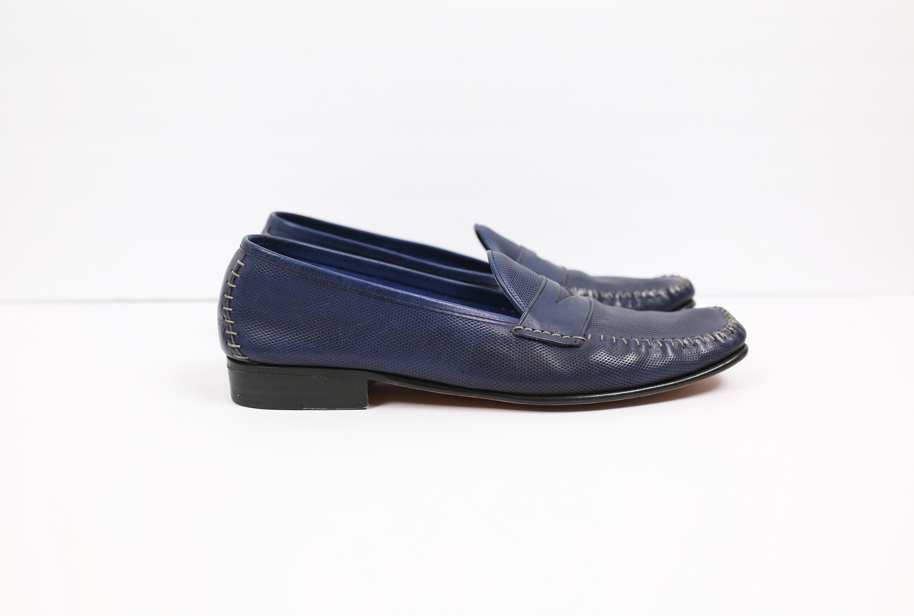Nine West Blue Leather Espadrille Pointed Toe Flats Loafers Size 10 Women main image 3