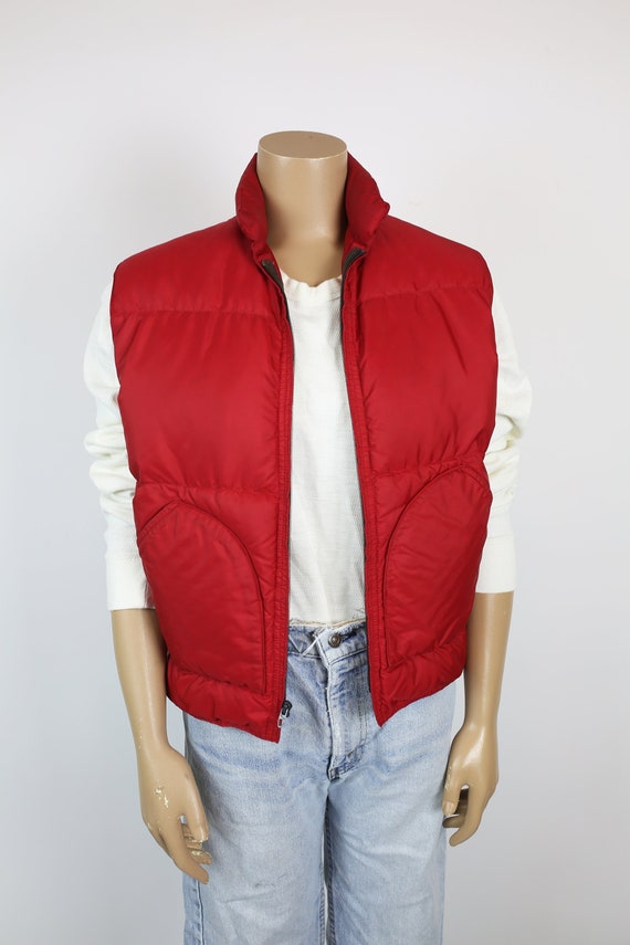 70s SIERRA DESIGNS PUFFER vest red down size small