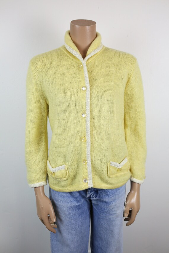 60s BLAIRMOOR YELLOW CARDIGAN wool size small