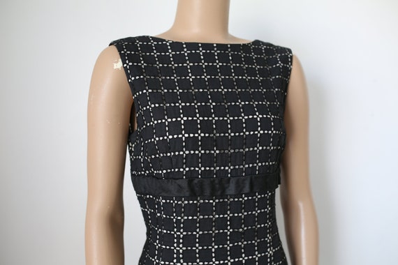 50s MINX MODES EYELET black dress size xs