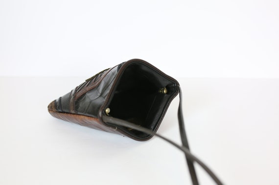 80s SHARIF LEATHER CROSSBODY purse snakeskin - image 5