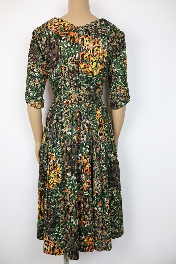 50s ALEXANDER LIPTON cotton dress 3/4 sleeves siz… - image 2