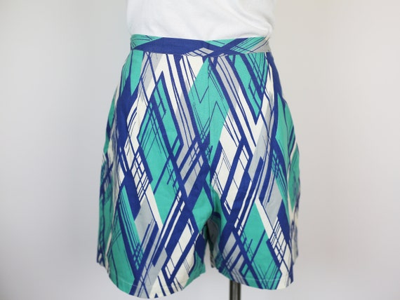 60s SANFORIZED HIGH WAIST shorts abstract design … - image 1