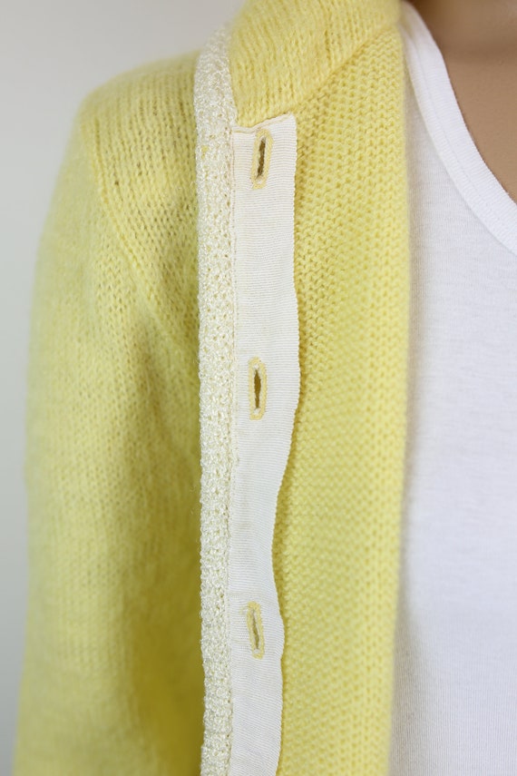 60s BLAIRMOOR YELLOW CARDIGAN wool size small - image 9