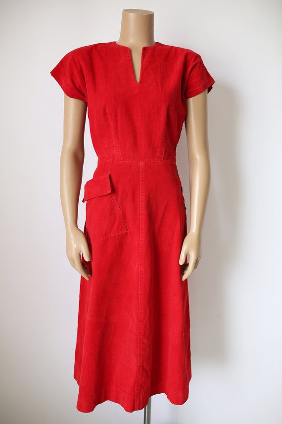 40s red dress